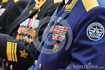 Military awards of veterans Editorial Stock Photo