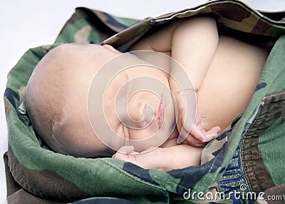 Military Baby Stock Photo