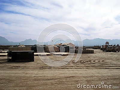 Military base in Afghanistan Editorial Stock Photo