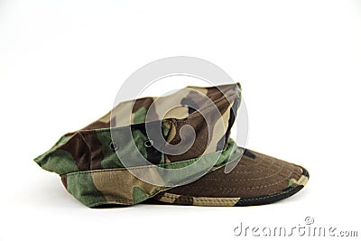 Military camouflage hat Stock Photo