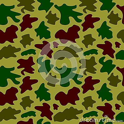 Woodland hunting camoflauge seamless pattern Vector Illustration