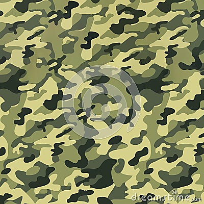 Military camouflage seamless pattern, texture. Abstract army and hunting masking ornament Stock Photo