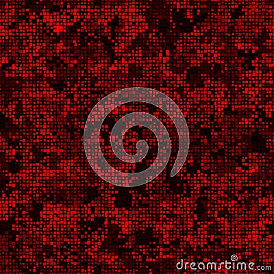 Military camouflage seamless pattern. Urban digital pixel style. Vector Illustration