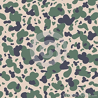 Military Camouflage Textile Pattern Vector Illustration