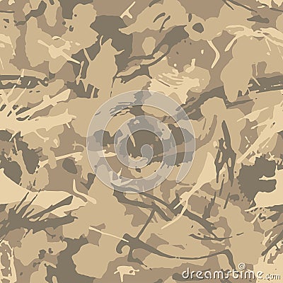 Military camouflage, texture repeats seamless. Camo Pattern for Army Clothing. Vector Illustration