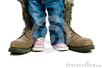 Military child Stock Photo