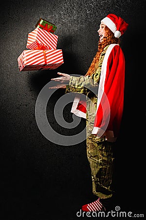 Military christmas Stock Photo