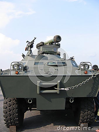 Military - Closeup of tank truck Stock Photo