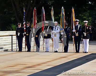 Military Color Guard Arlington Editorial Stock Photo