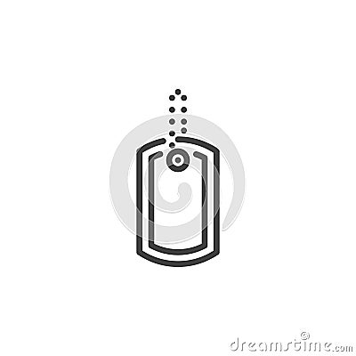 Military dog tags line icon. Vector Illustration