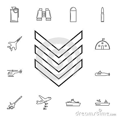 Military emblem rank line icon .Element of popular army icon. Premium quality graphic design. Signs, symbols collection icon for Stock Photo
