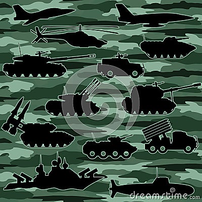 Military equipment. Vector Illustration