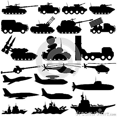 Military equipment. Vector Illustration