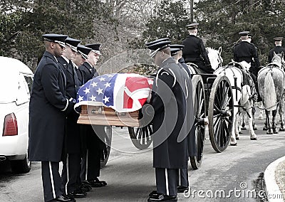 Military Funeral at Arlington Cemetary Editorial Stock Photo