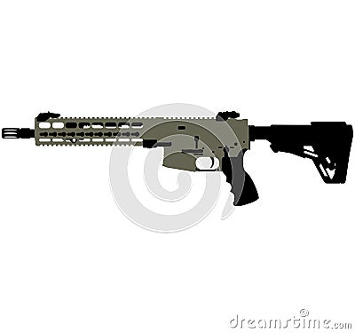 Military of Germany, Armed forces of Germany Haenel MK 556 fully automatic submachine gun, MK 556 submachine gun of Germany German Stock Photo