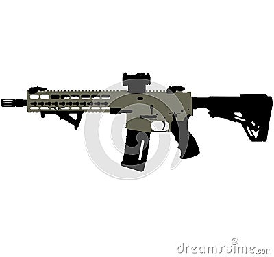 Military of Germany, Armed forces of Germany Haenel MK 556 fully automatic submachine gun, MK 556 submachine gun of Germany German Stock Photo