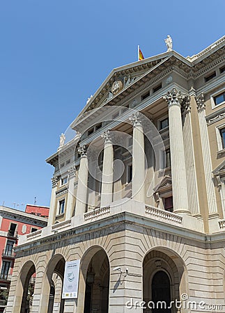 Military Government building of Barcelona - Spain Editorial Stock Photo