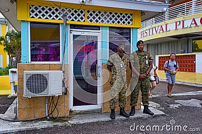 Military Guards at Prince George Wharf Editorial Stock Photo