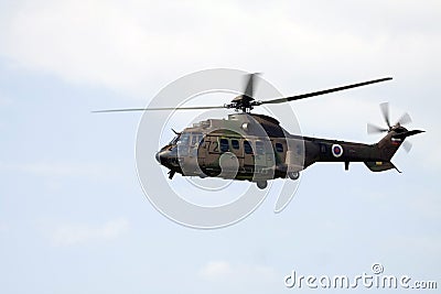 Military helicopter Cougar Editorial Stock Photo