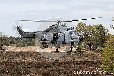 Military helicopter hovering Editorial Stock Photo