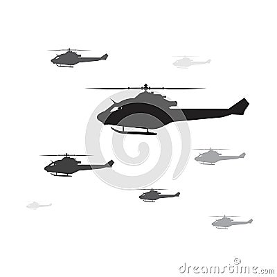 Military helicopter icon vector illustration Vector Illustration