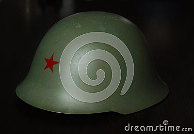 Military Helmet JNA (Yugoslavia) Stock Photo