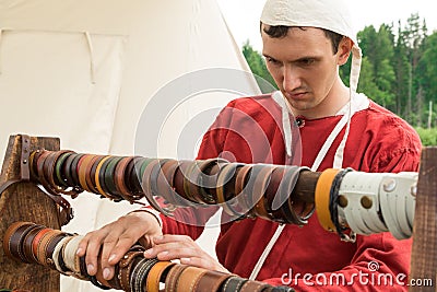 Military and historical festival. Reconstruction. Editorial Stock Photo