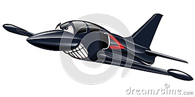Military Jet Airplane Cartoon Cartoon Illustration