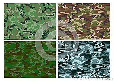 Military khaki camouflage patt Vector Illustration