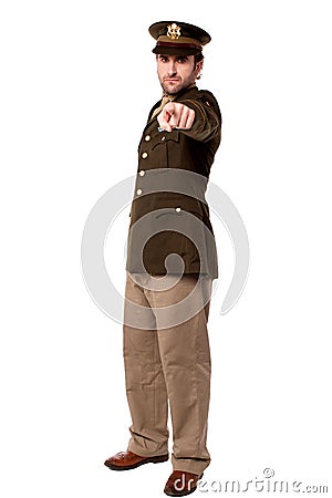 Military Man Pointing You Out Royalty Free Stock Photos - Image: 32461288