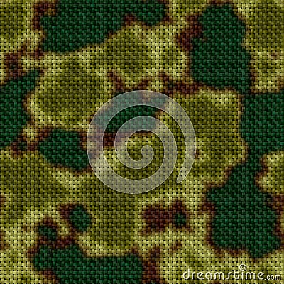 Military mask seamless pattern background - woven fabric - khaki, green and brown colors Stock Photo