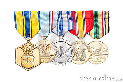 Military Medals Stock Photo