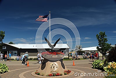 Military memorial at EAA AirVenture in Oshkosh Editorial Stock Photo