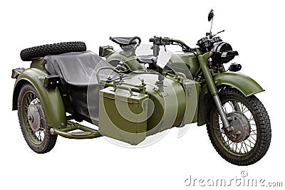 Military motor bike Stock Photo