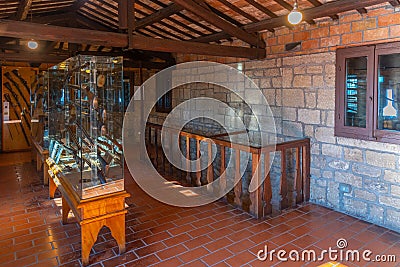 Military museum inside of the second tower of San Marino: the Cesta or Fratta Editorial Stock Photo