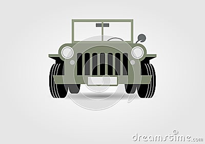 Military off-road car Vector Illustration