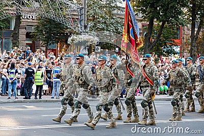 Military parade in Kyiv, Ukraine Editorial Stock Photo