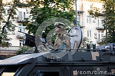 Military parade in Kyiv, Ukraine Editorial Stock Photo