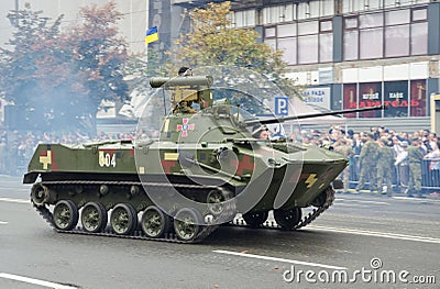 Military parade in the Ukrainian capital Editorial Stock Photo