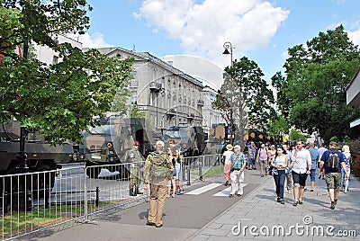 Military parade in Warsaw Editorial Stock Photo