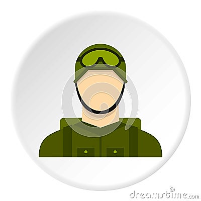 Military paratrooper icon circle Vector Illustration