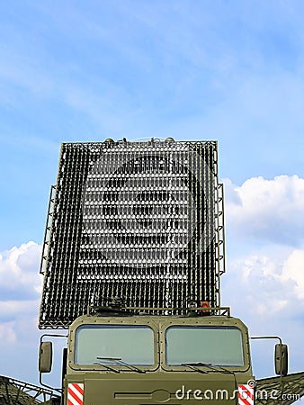 Military phased array antenna Stock Photo