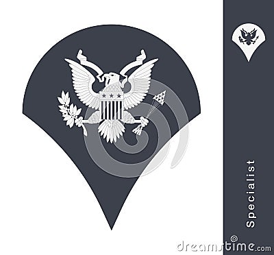 Military Ranks and Insignia. Stripes and Chevrons of Army Vector Illustration