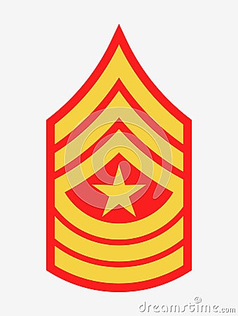 Military Ranks and Insignia. Stripes and Chevrons of Army Vector Illustration