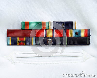 Military ribbons Stock Photo