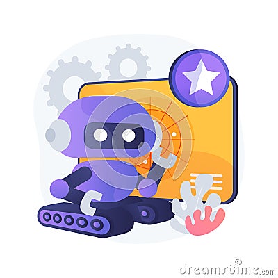 Military robotics abstract concept vector illustration. Vector Illustration