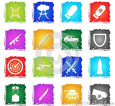 Military simply icons Stock Photo