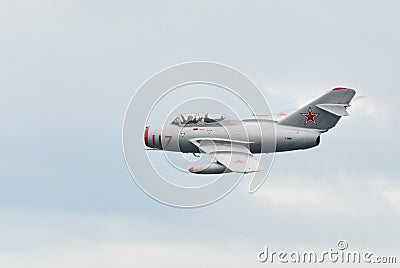 Military Soviet union aircraft MIG 15 Editorial Stock Photo