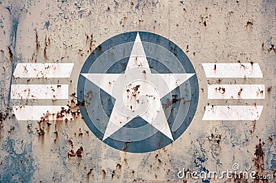 Military army star insignia background Stock Photo