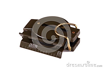 Military style compass Stock Photo